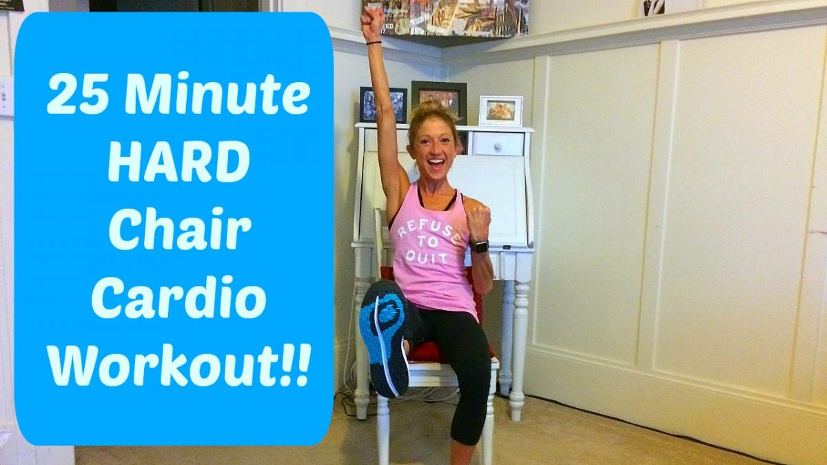 25 Minute Challenging Chair Cardio Workout. Stay Fit With An Injury or ...