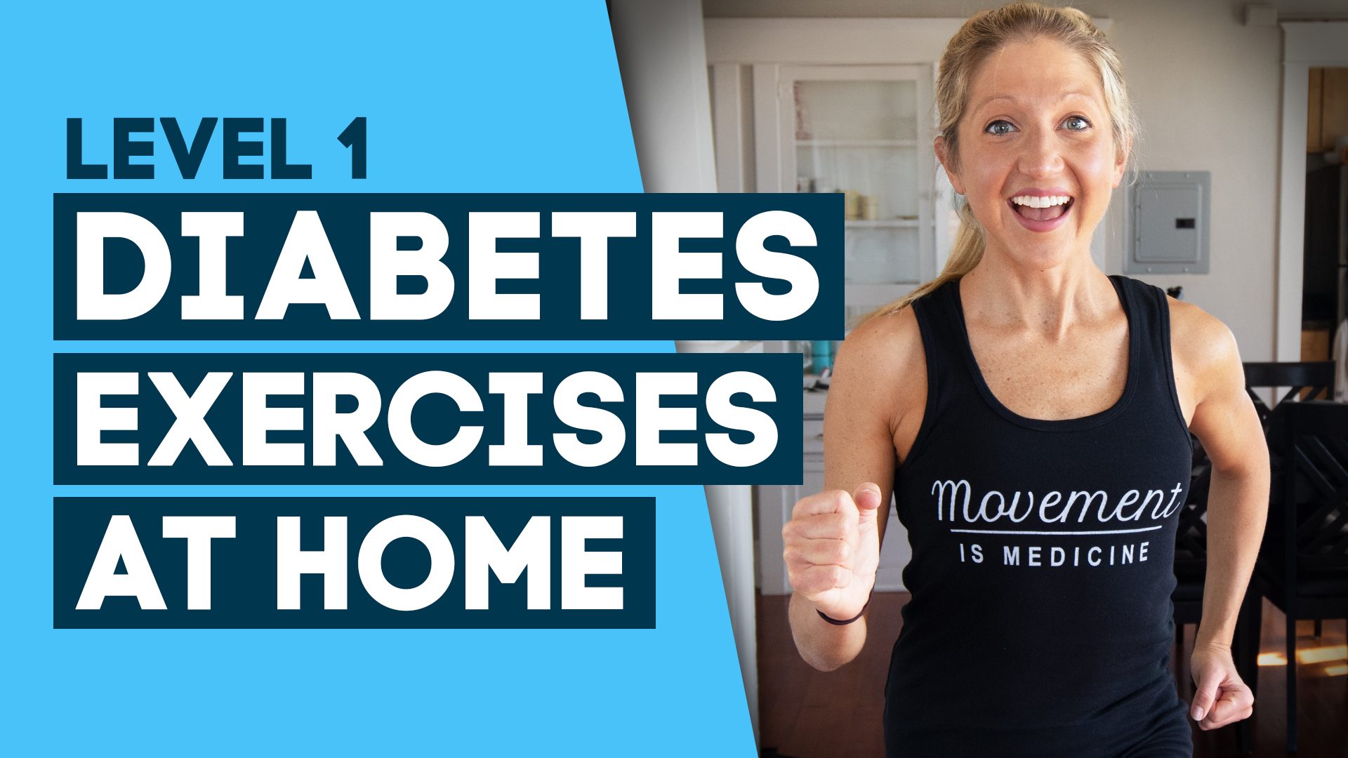 Diabetes Exercise level 1 At Home Workout- To Help Cure Diabetes (Level 1)