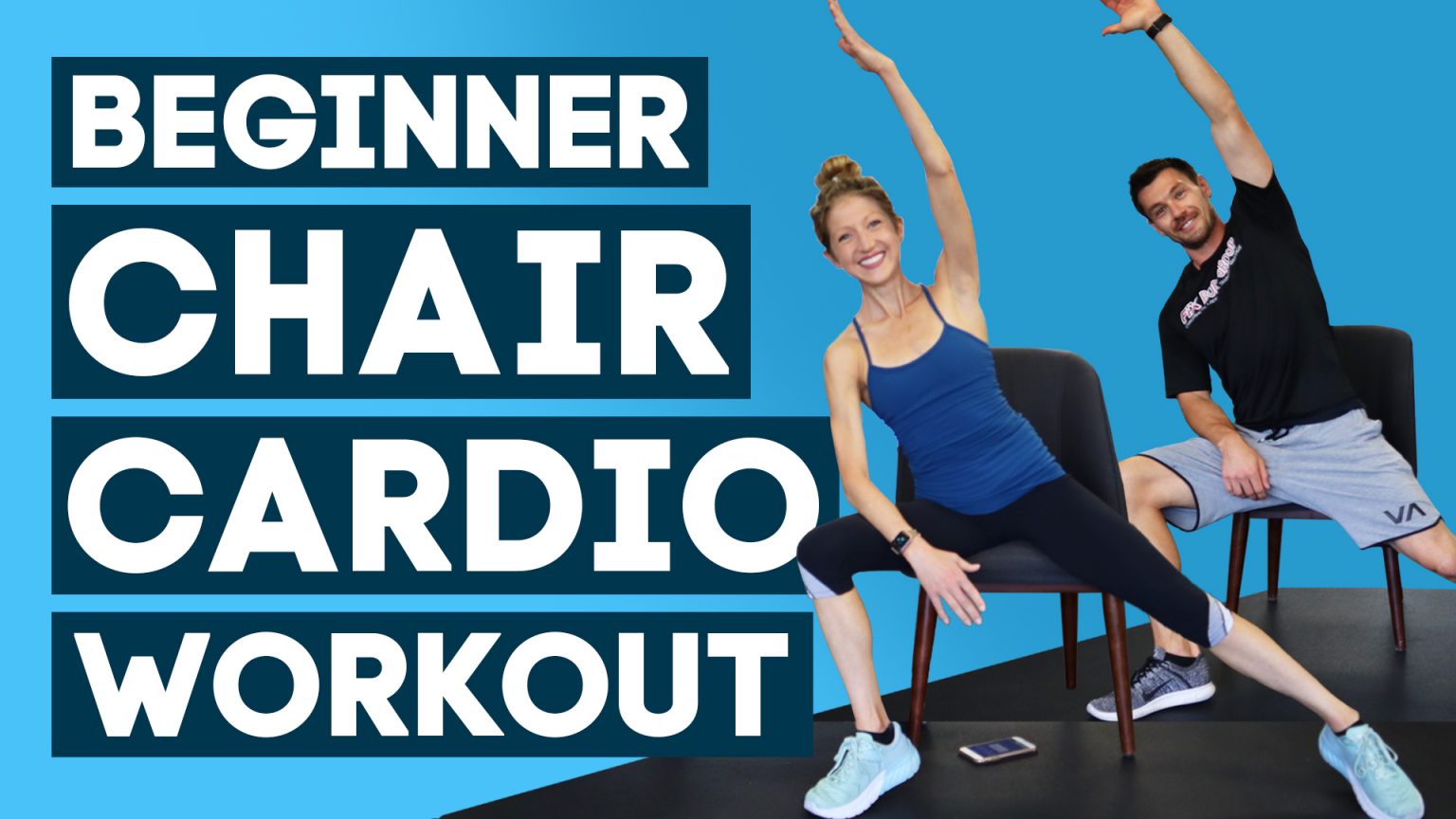 Beginners Chair Cardio Workout For Weight Loss. No Impact Seated Cardio ...