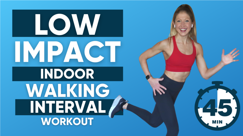 45 Minute Walk At Home. Low Impact Indoor Walking Interval Workout (Fat Burning Cardio 