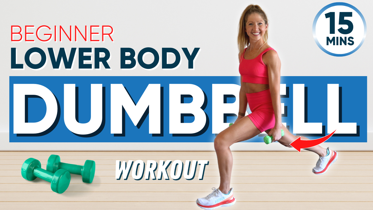 Beginner lower body dumbbell workout follow along