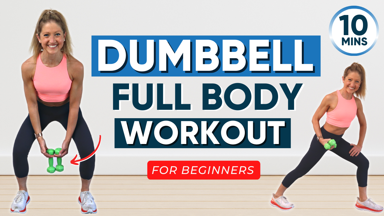 10 min dumbbell full body workout for beginners (no repeat)! - Caroline  Jordan