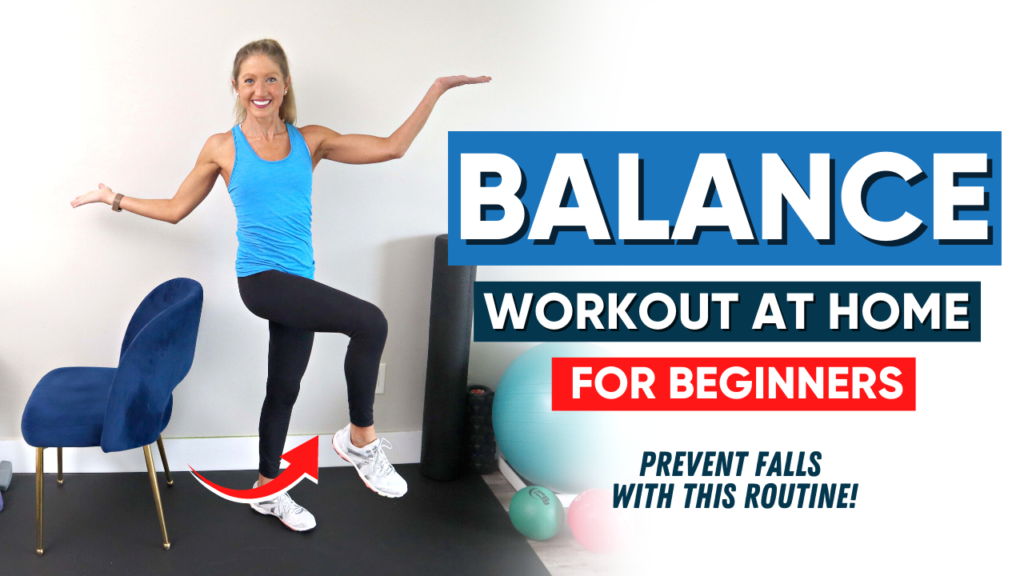 5 Minute Balance workout at home for beginners (Prevent falls with this ...