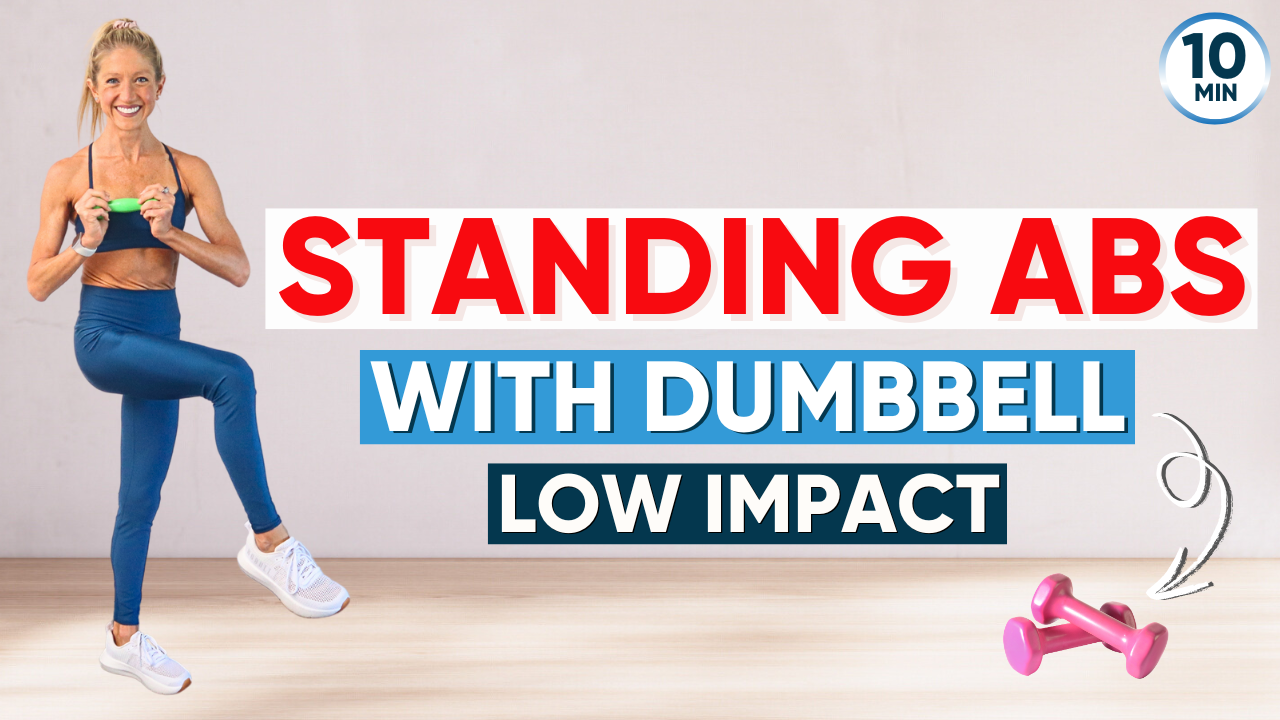 Standing Abs with Dumbbell 10 Min Low impact